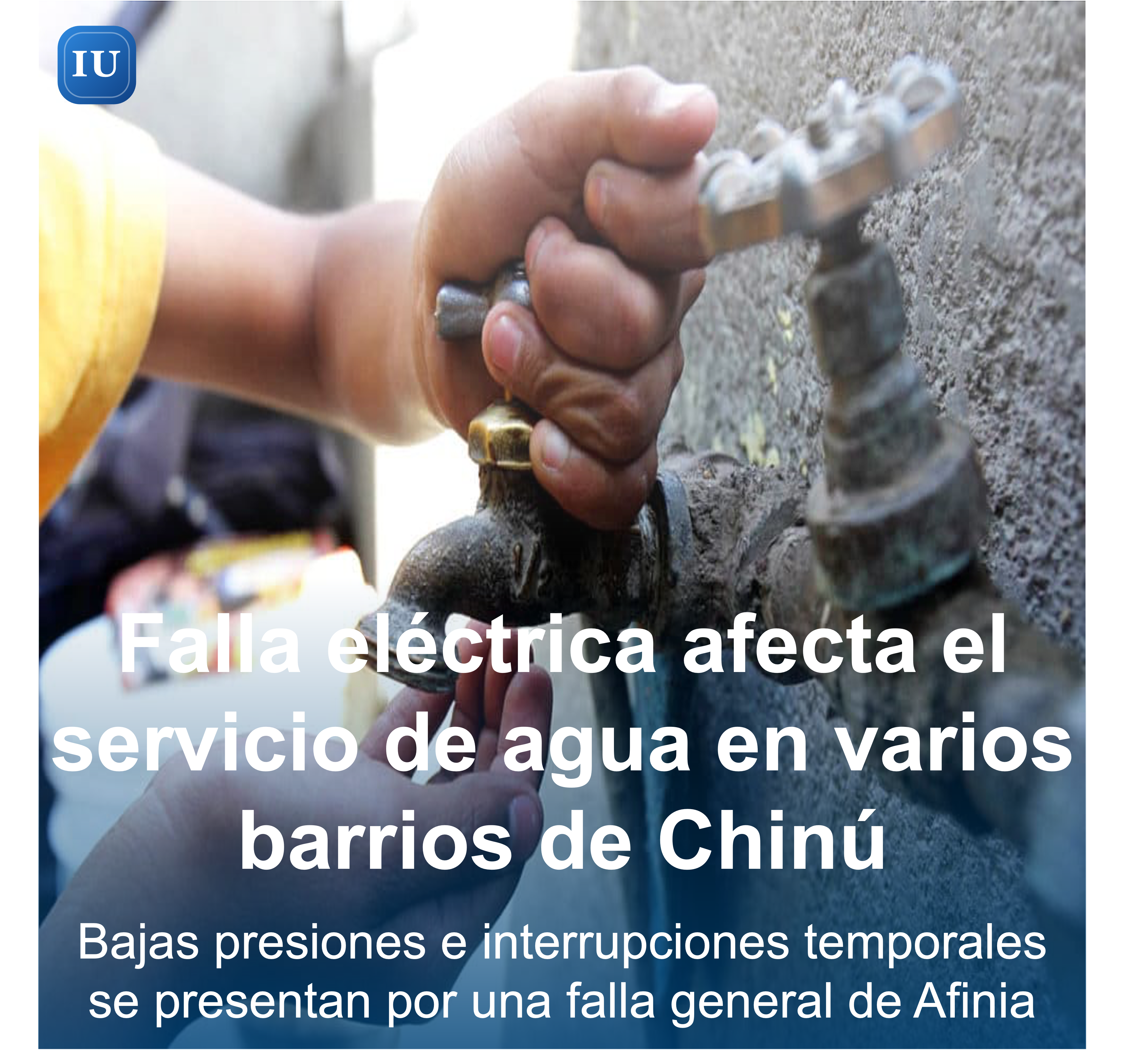 Falla eléctrica afecta el suministro de agua en varios barrios de Chinú