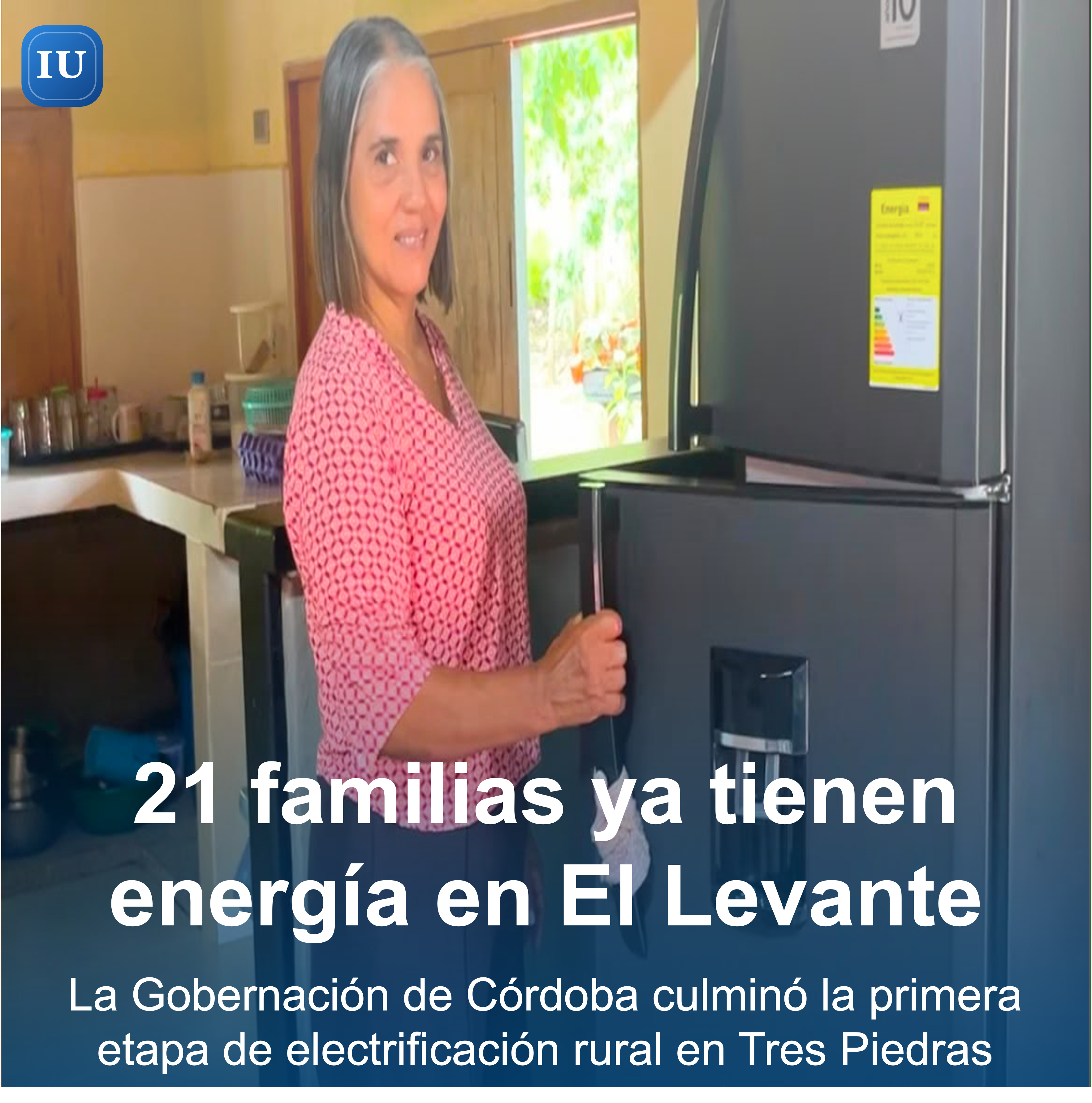 Energía eléctrica llega a familias rurales de El Levante en Córdoba
