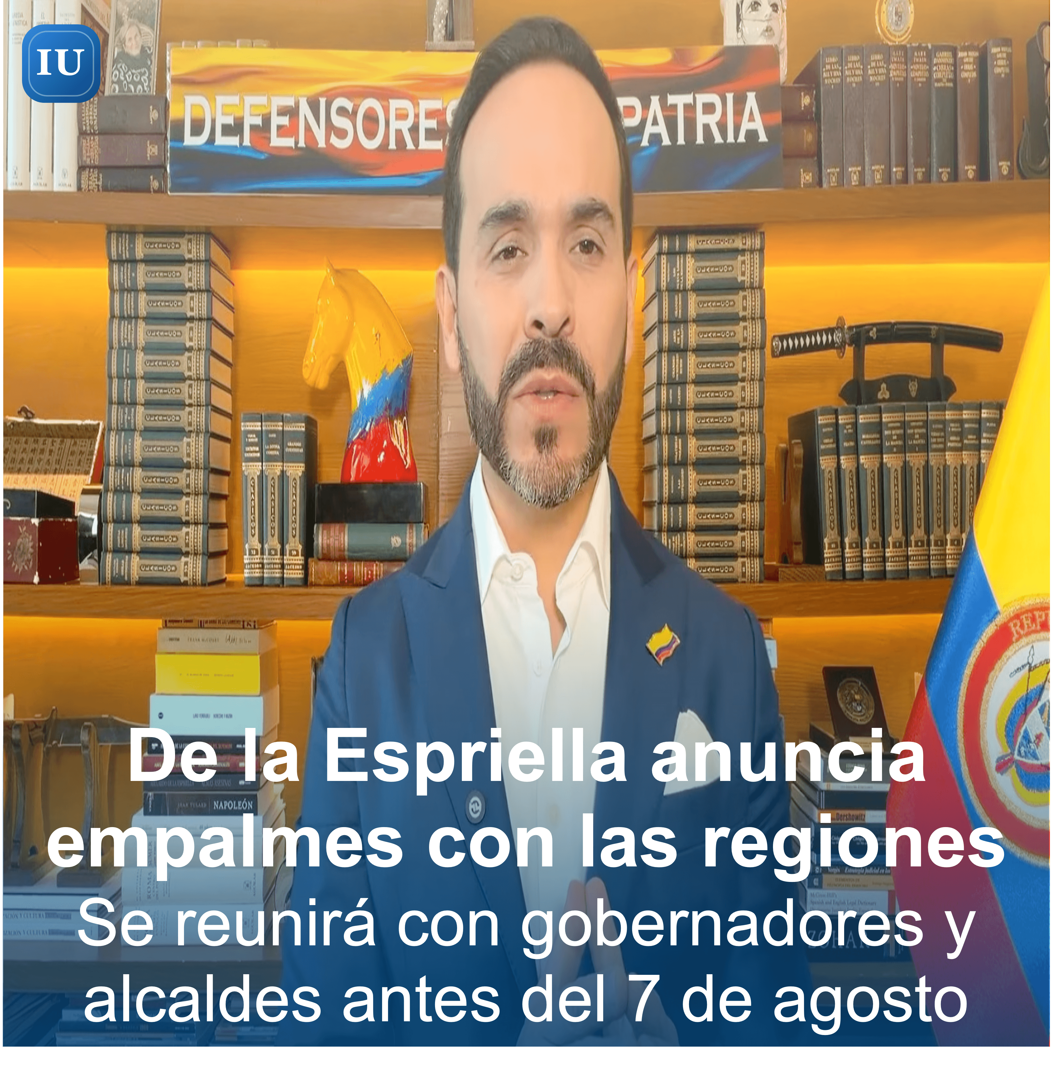 De la Espriella anuncia gira por el país para coordinar empalmes con gobernadores y alcaldes