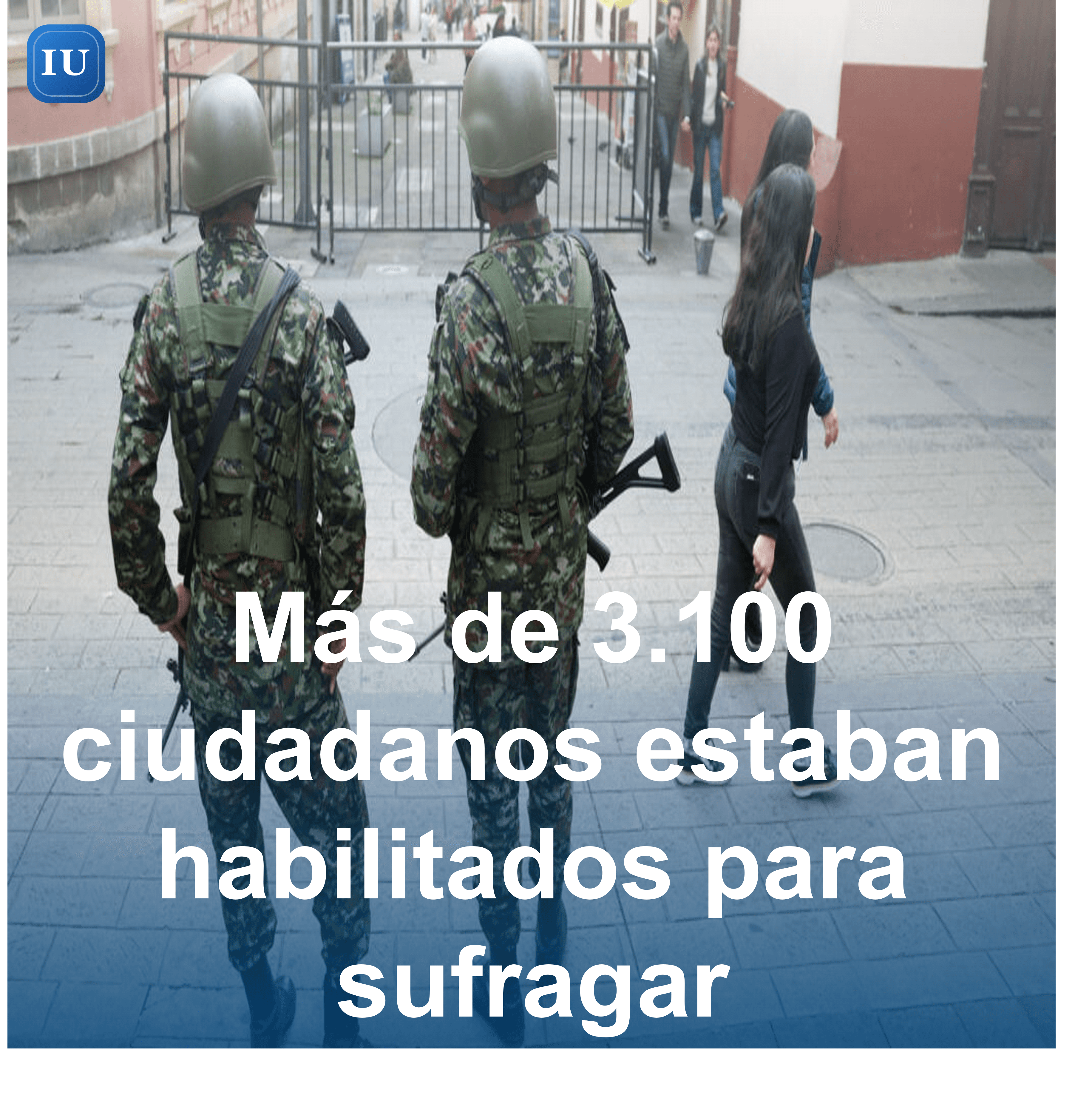 Más de 3.100 ciudadanos estaban habilitados para sufragar